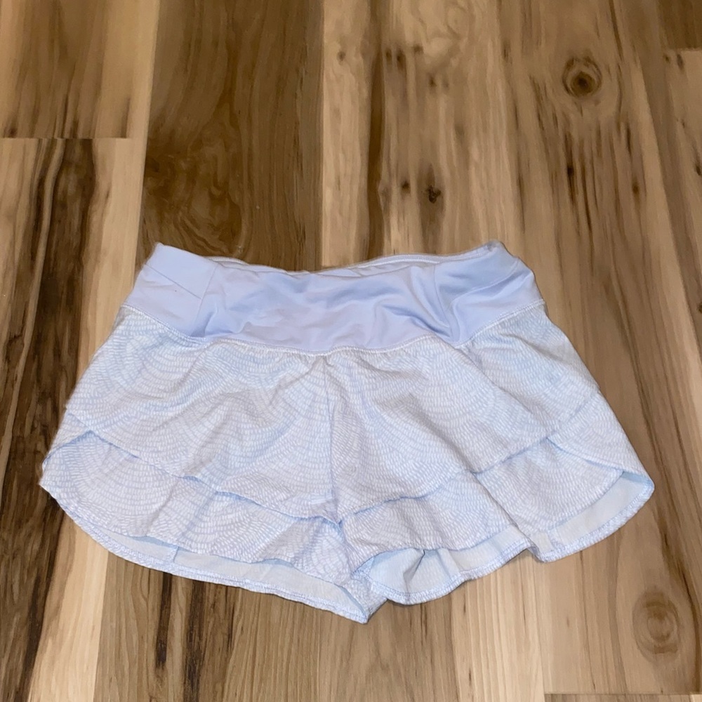 Calia by Carrie Underwood Shorts lavender and white pattern